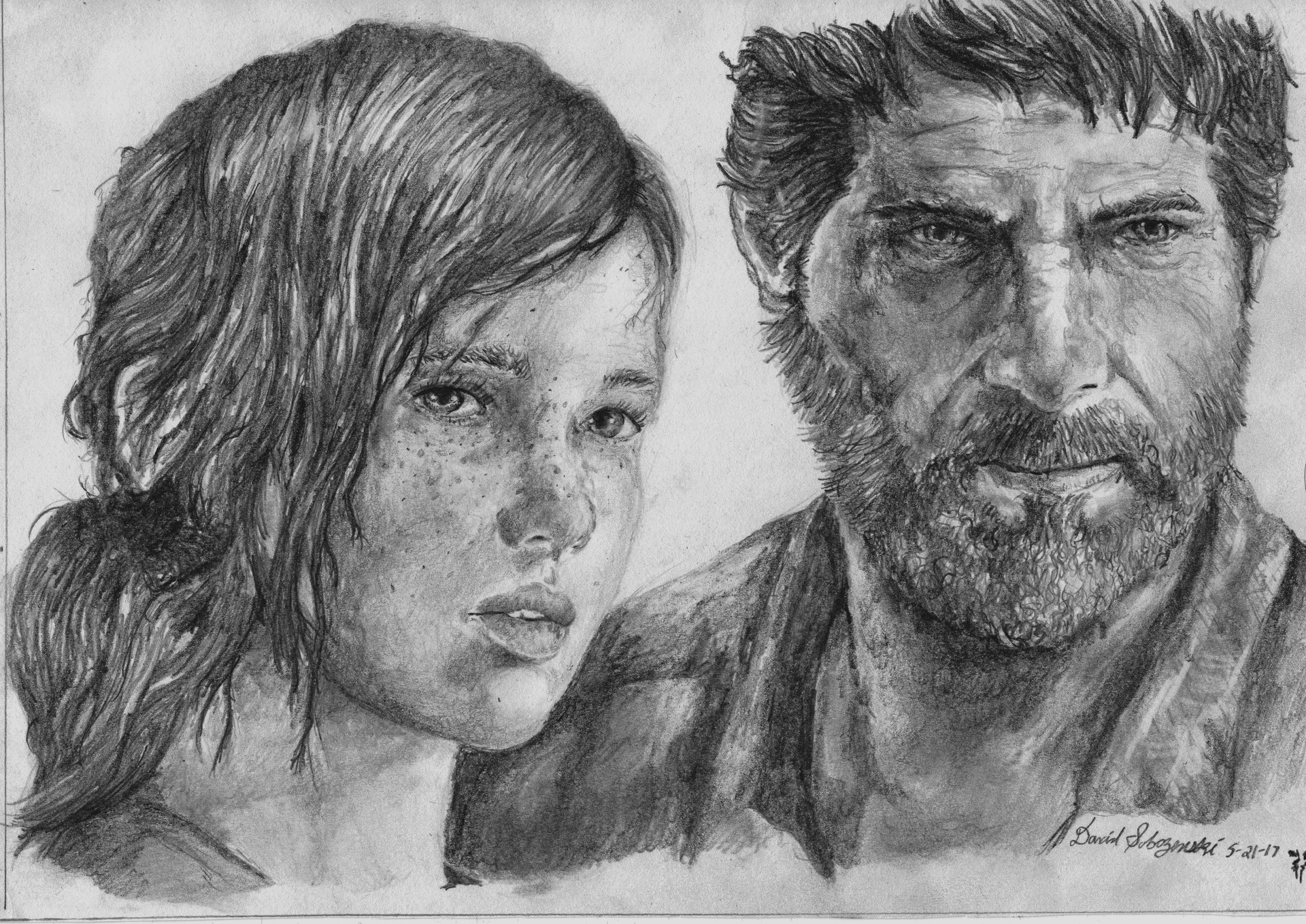 Joel And Ellie Drawing Photo