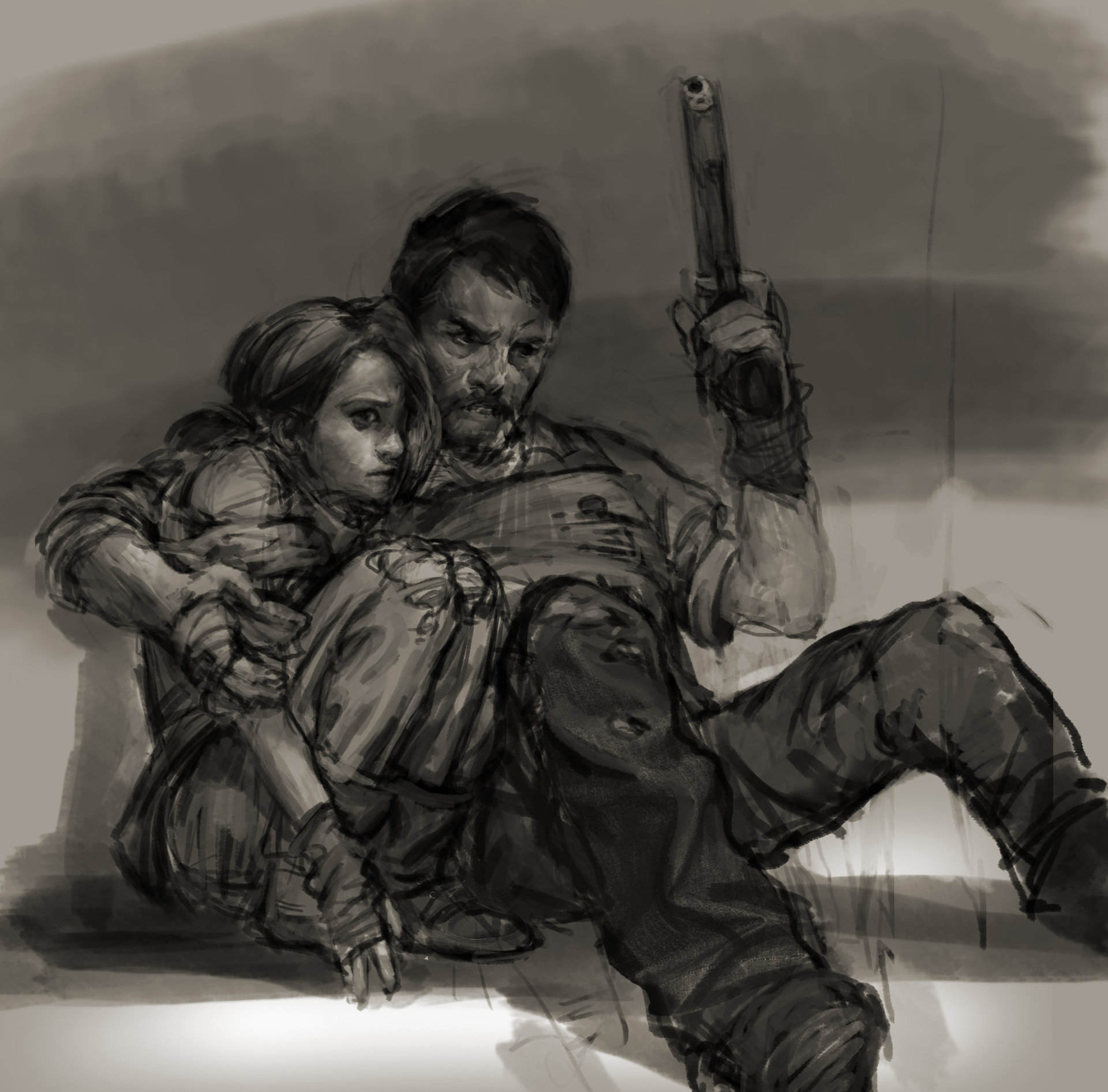 Joel And Ellie Drawing Realistic