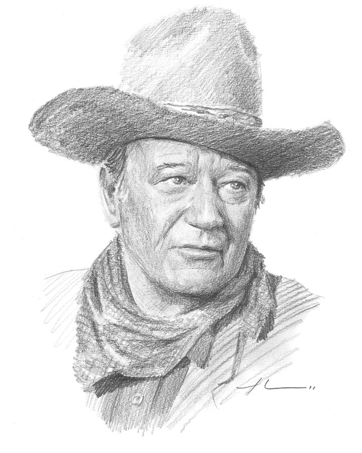 John Wayne Drawing Beautiful Image