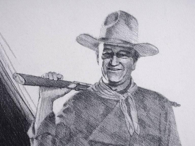 John Wayne Drawing Sketch