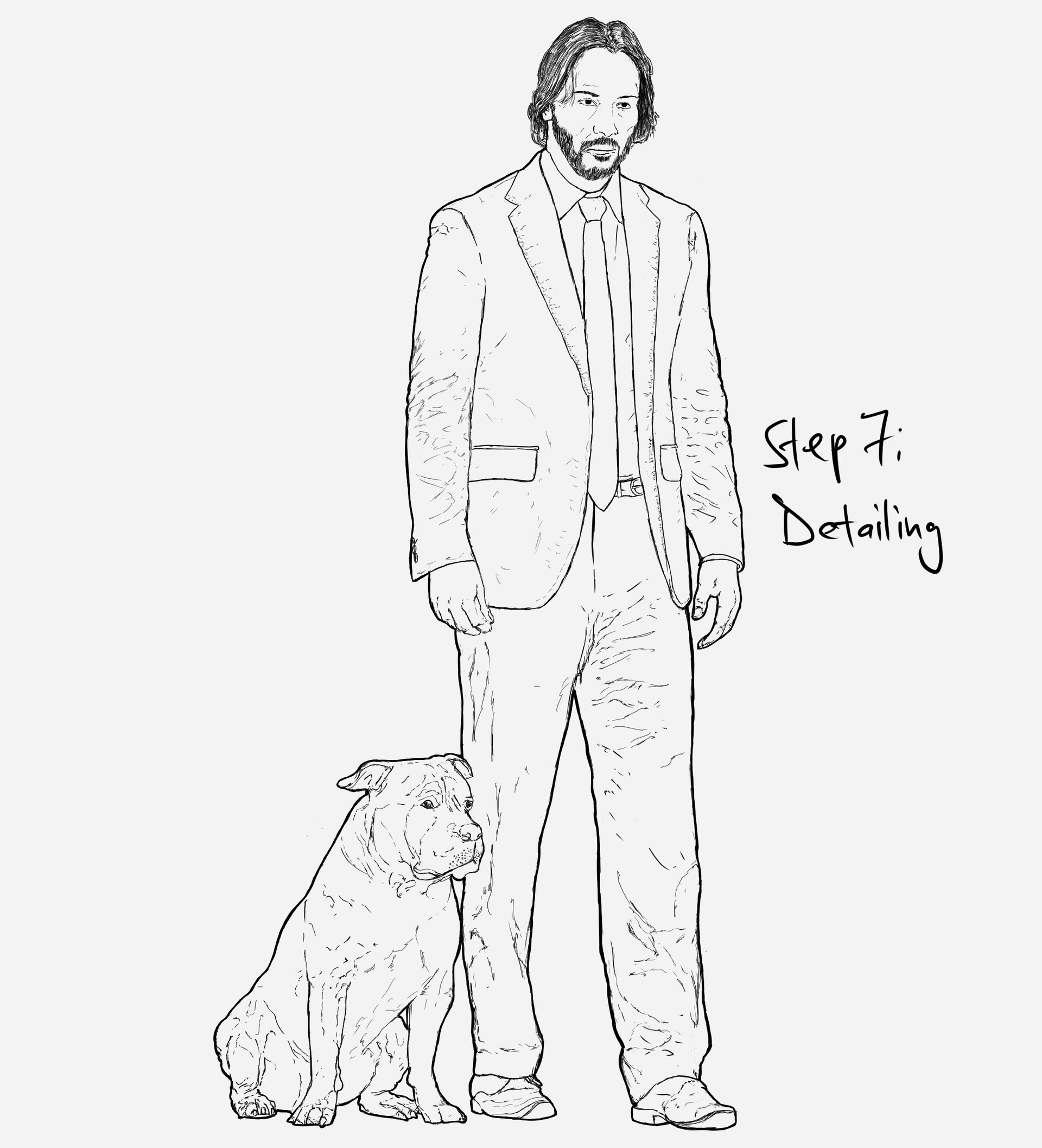 Lionsgate recently commissioned me to draw Keanu Reeves for John Wick 4  Here is the version they printed for Brazil Comic Con Apparently   Instagram