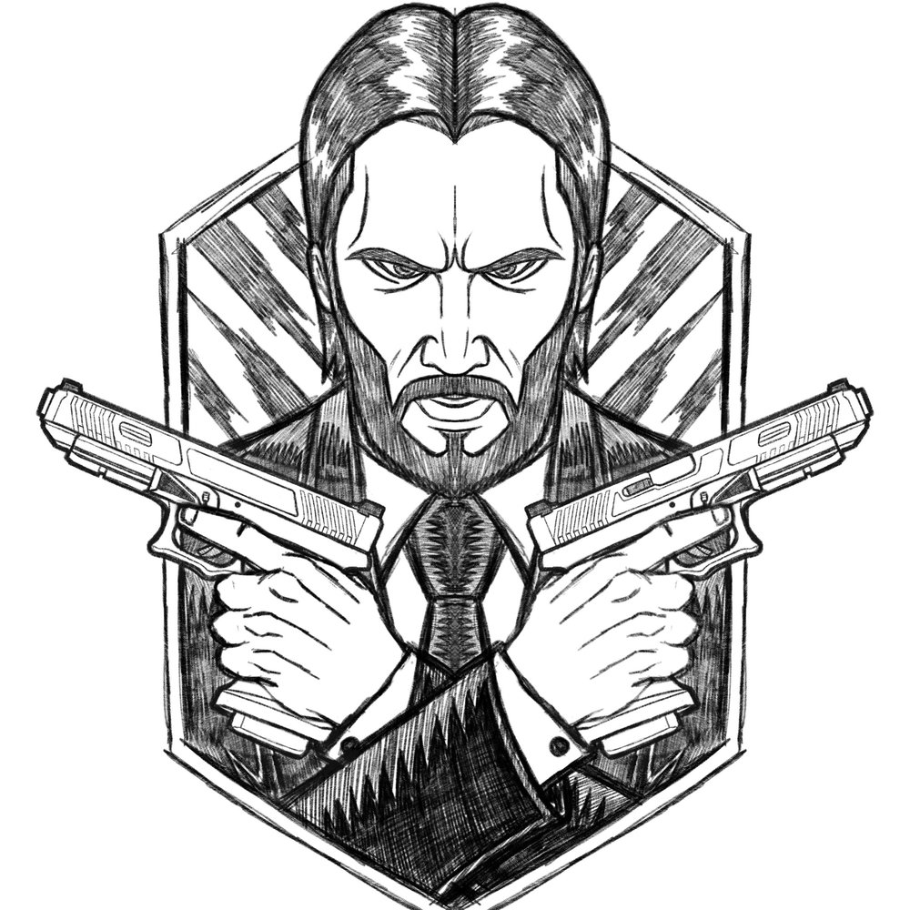 John Wick Drawing Picture