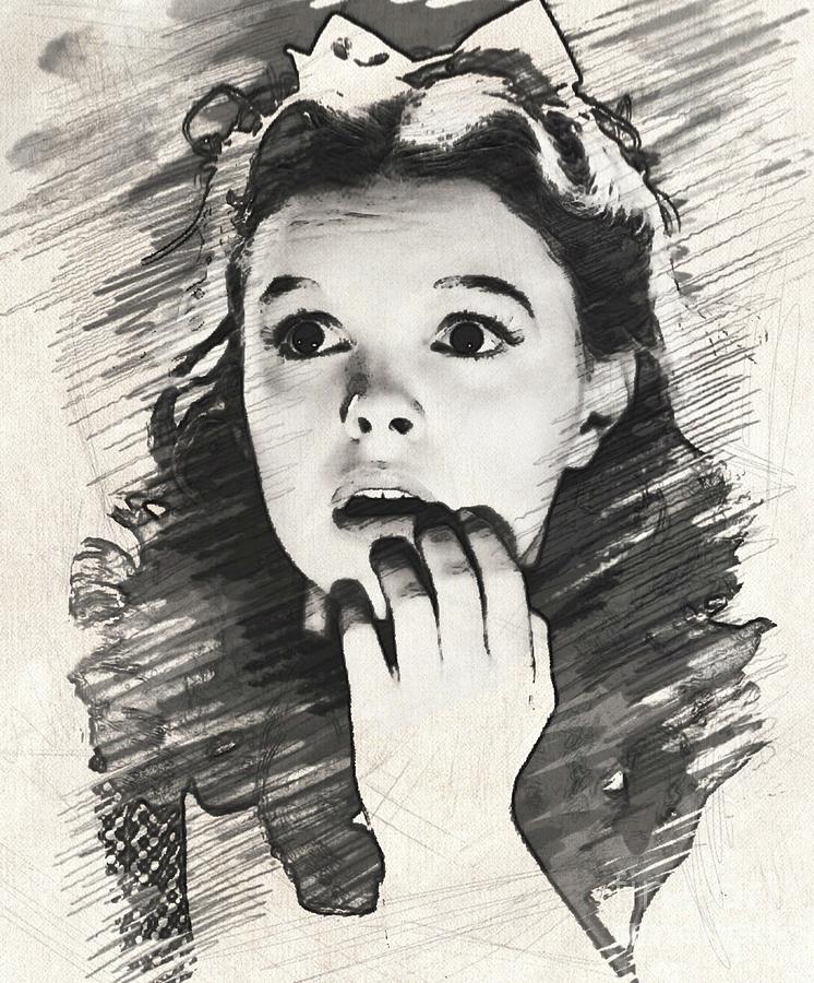 Judy Garland Drawing Beautiful Image