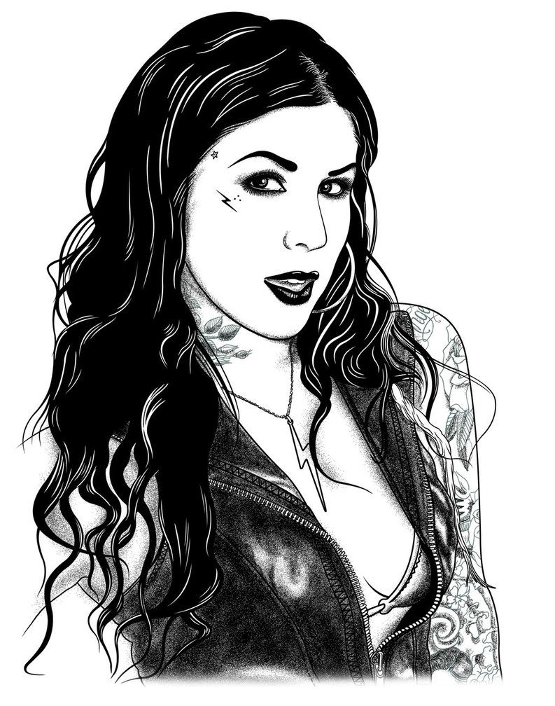 Kat Von D Drawing Photo