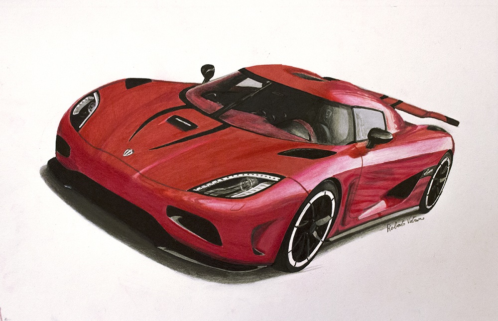 Koenigsegg Drawing Art