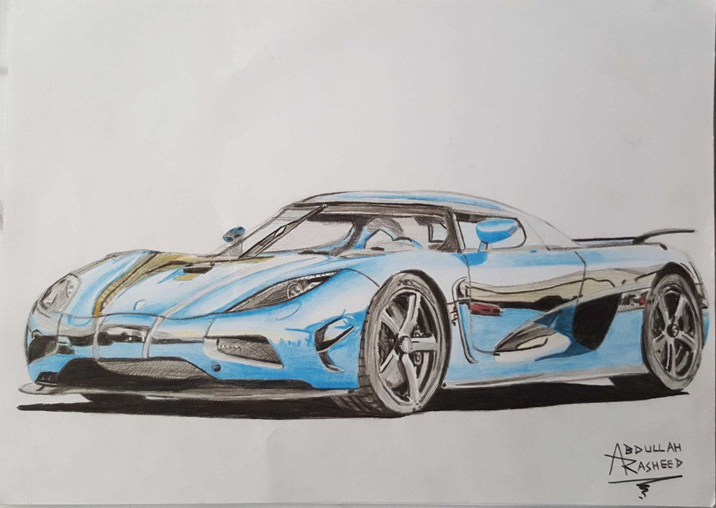 Koenigsegg Drawing High-Quality