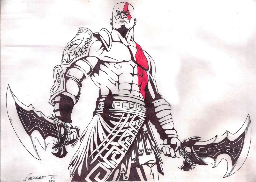 Kratos Drawing Beautiful Art