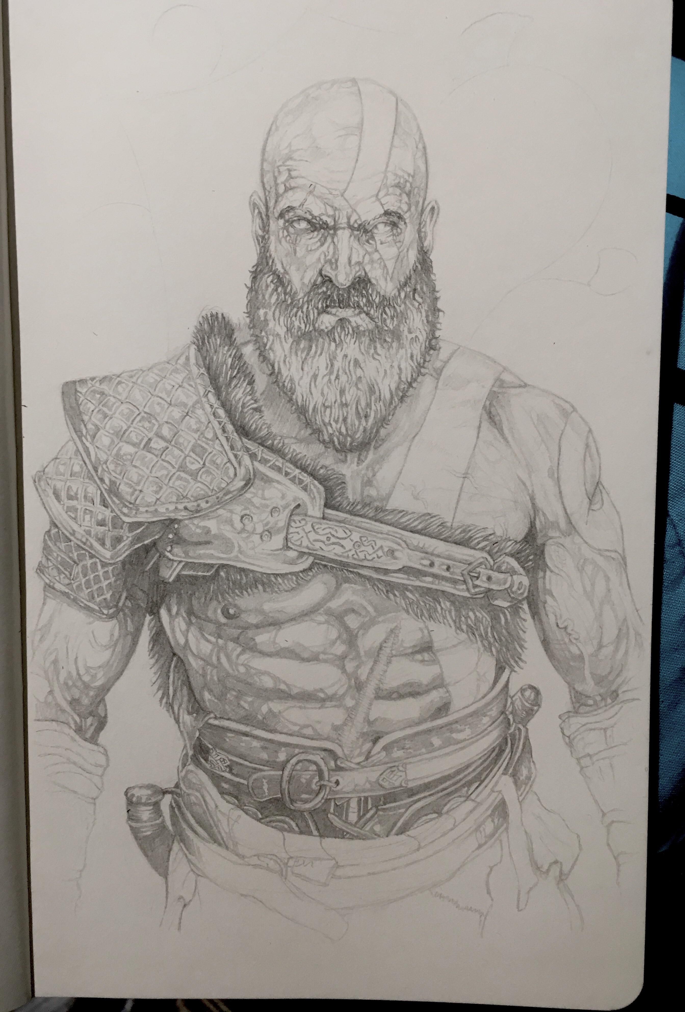 Kratos Drawing Pics