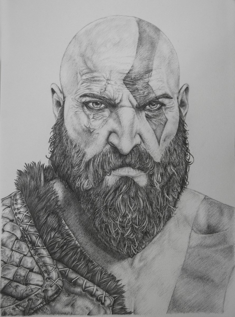 Kratos Drawing Sketch