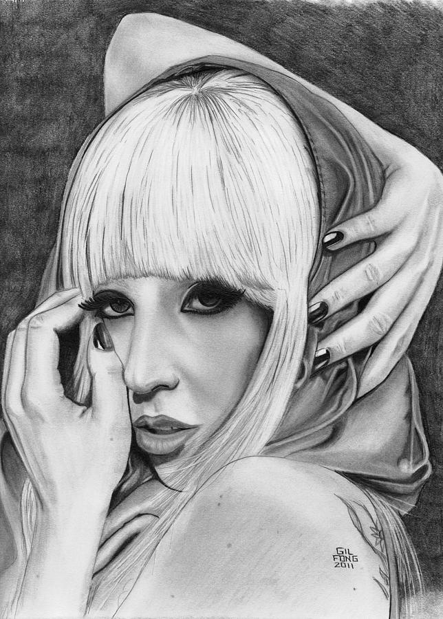 Lady Gaga Drawing Beautiful Image