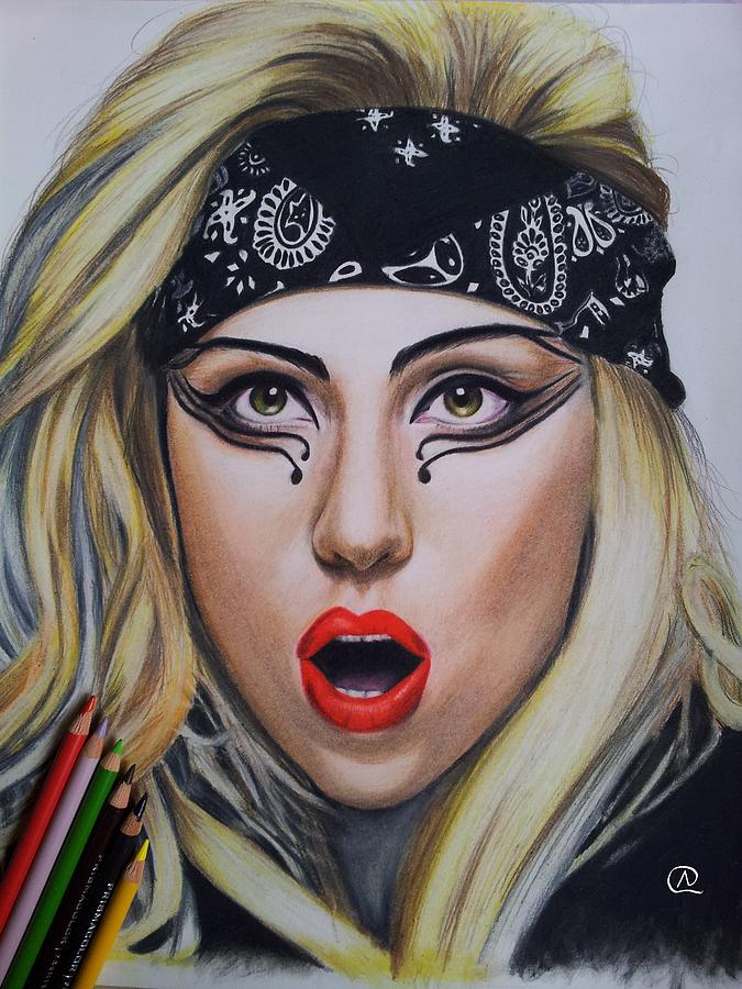 Lady Gaga Drawing Realistic