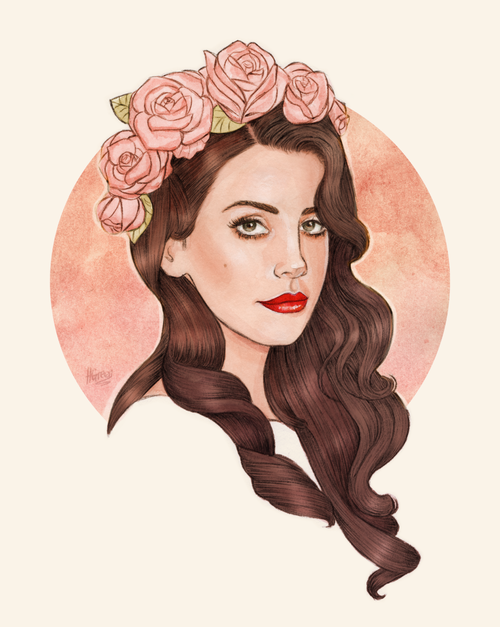 Lana Del Rey Drawing Beautiful Art