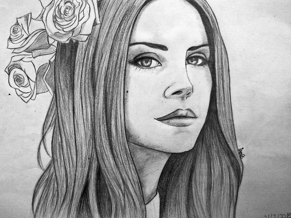 Lana Del Rey Drawing Realistic