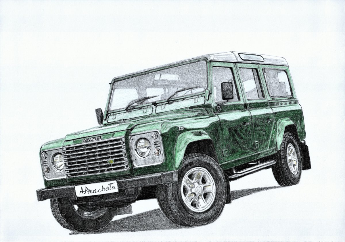 Land Rover Drawing Images