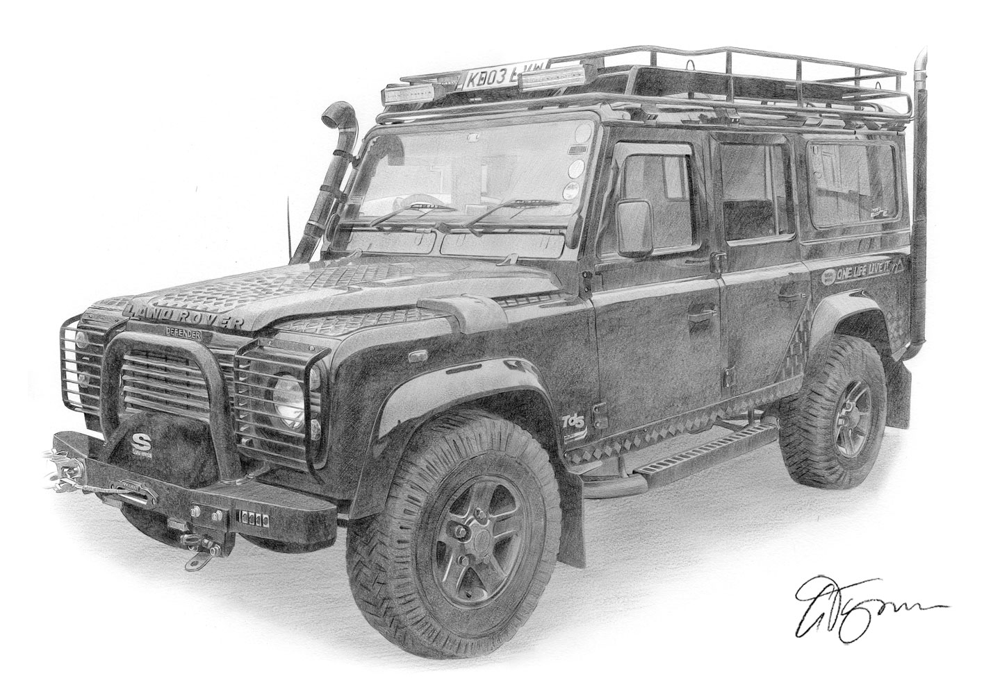Land Rover Drawing Photo