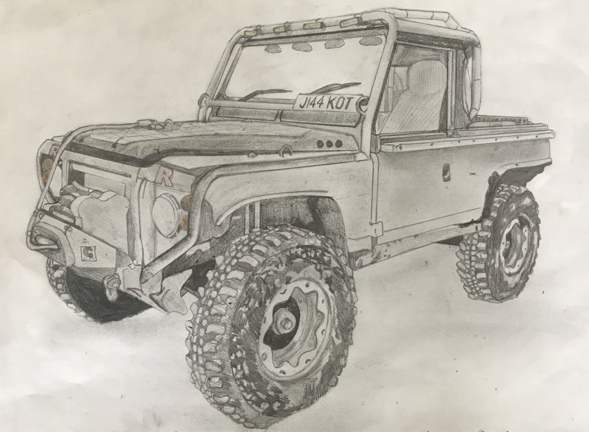 Land Rover Drawing Pictures