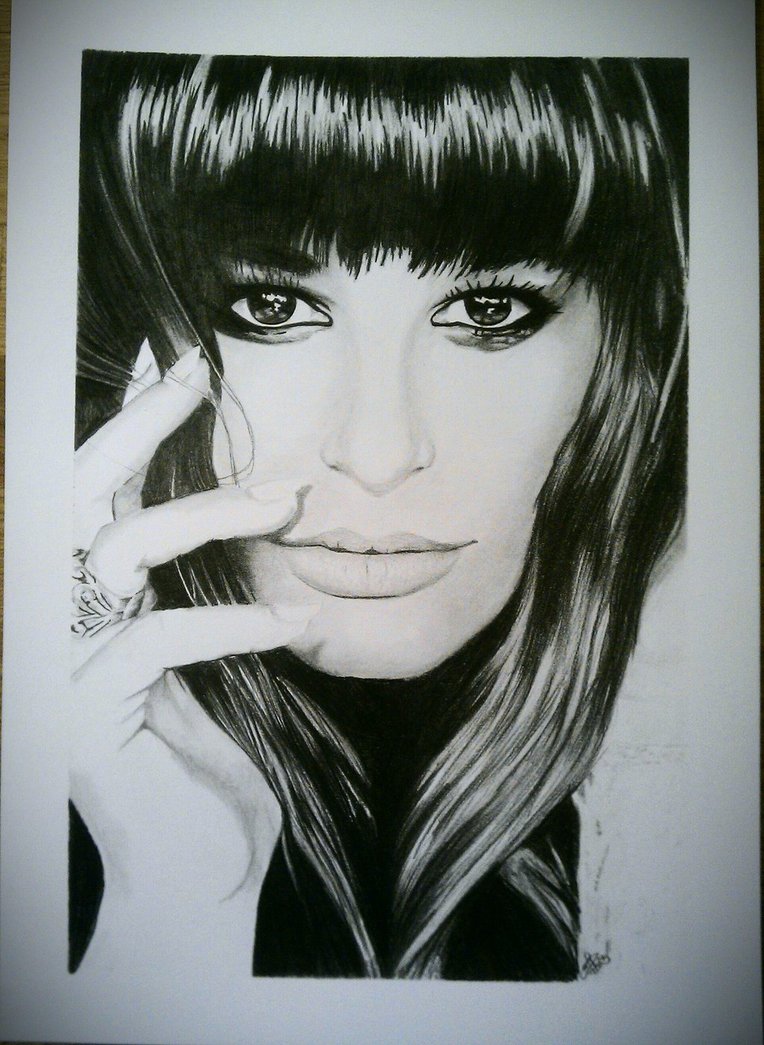 Lea Michele Drawing Picture