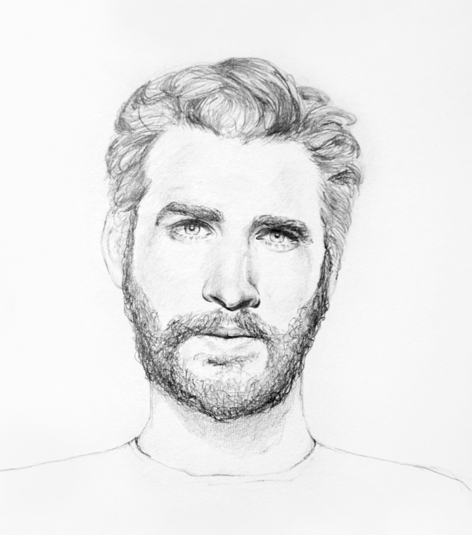 Liam Hemsworth Drawing Picture