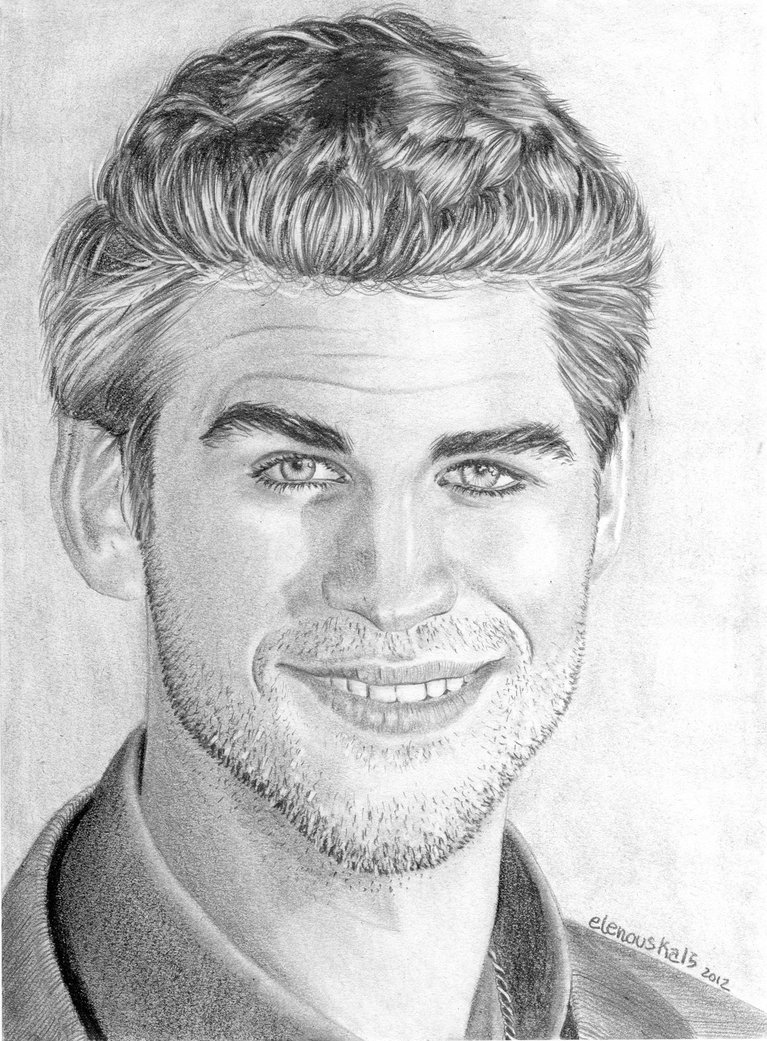 Liam Hemsworth Drawing Realistic