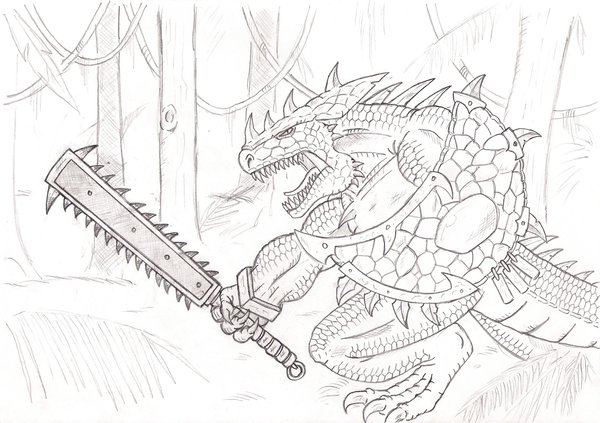 Lizardmen Art Drawing