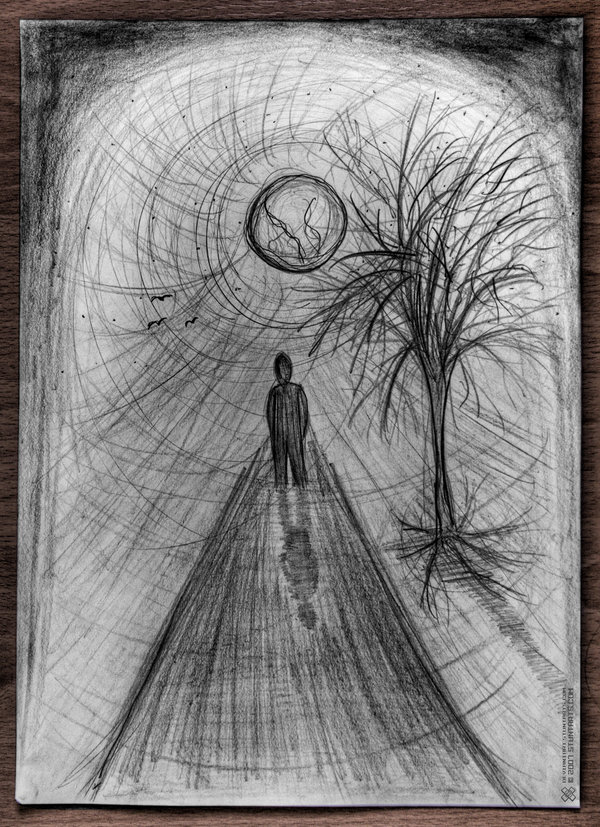 Lost In Darkness Drawing Photo