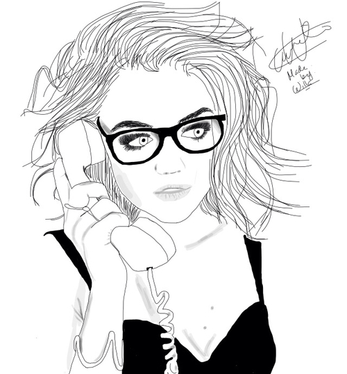 Lucy Hale Drawing Art