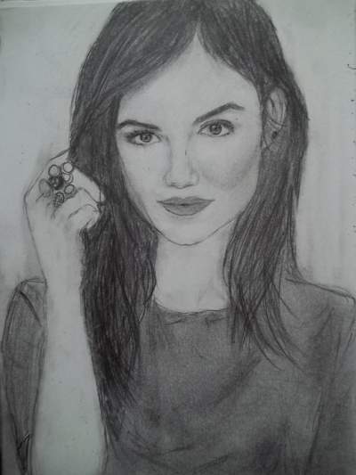 Lucy Hale Drawing Pic
