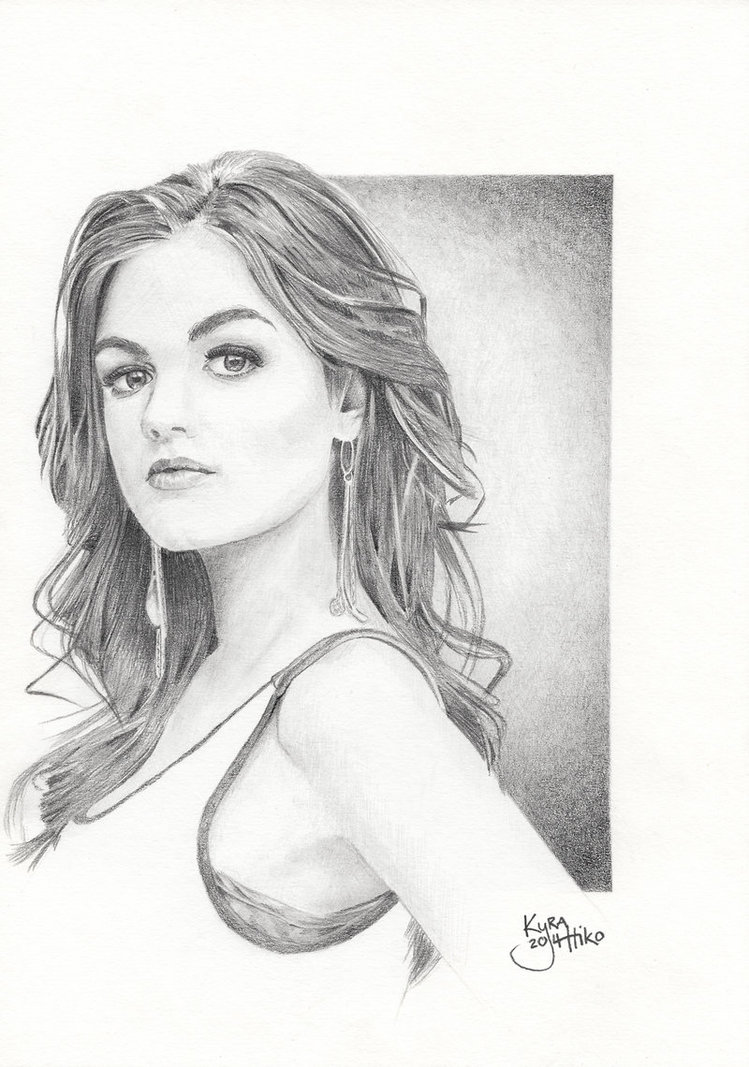 Lucy Hale Drawing Realistic