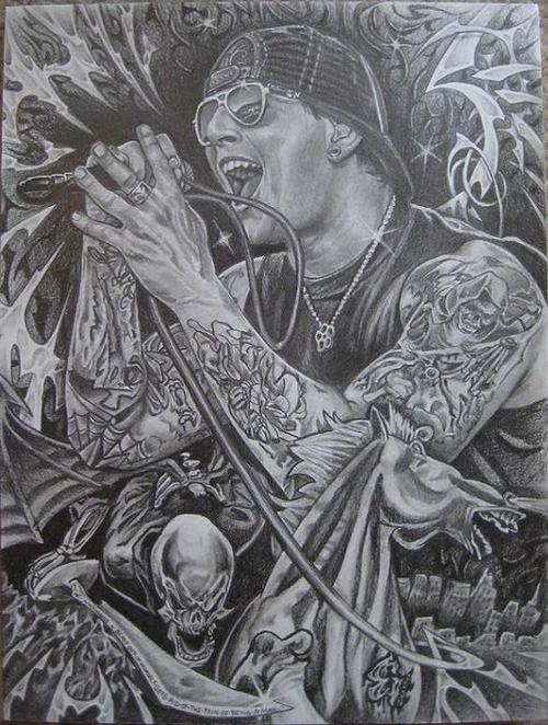 M Shadows Drawing Beautiful Image