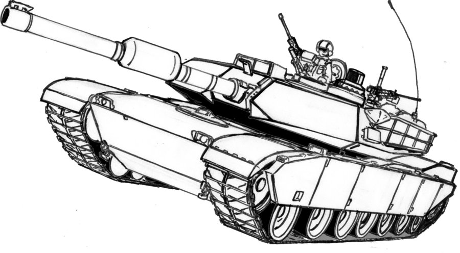 M1 Abrams Tank Drawing Amazing