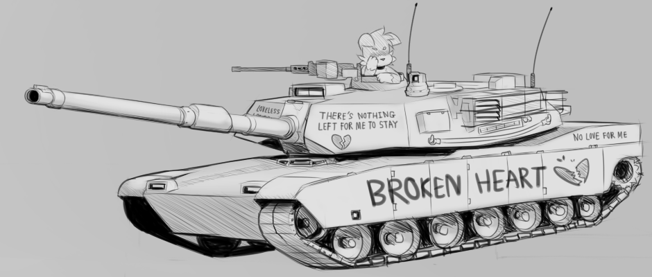 M1 Abrams Tank Drawing Art