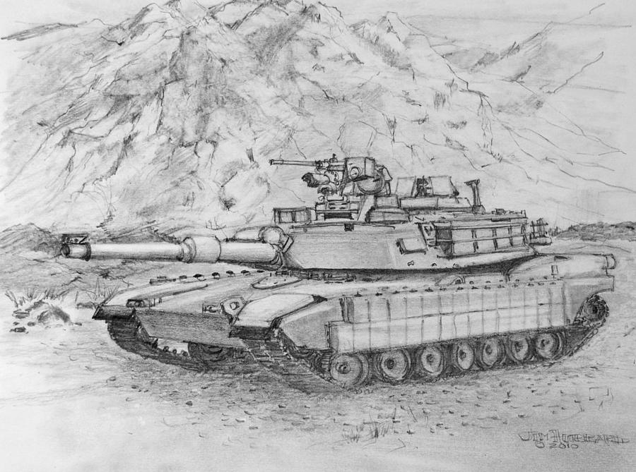 M1 Abrams Tank Drawing Image