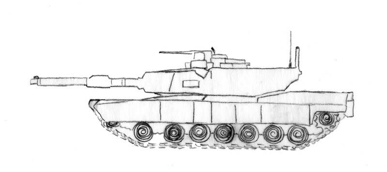 M1 Abrams Tank Drawing Images