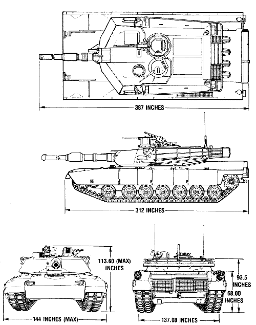 M1 Abrams Tank Drawing Picture