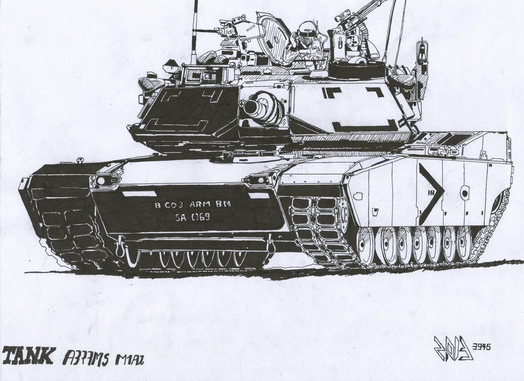M1 Abrams Tank Drawing Pictures