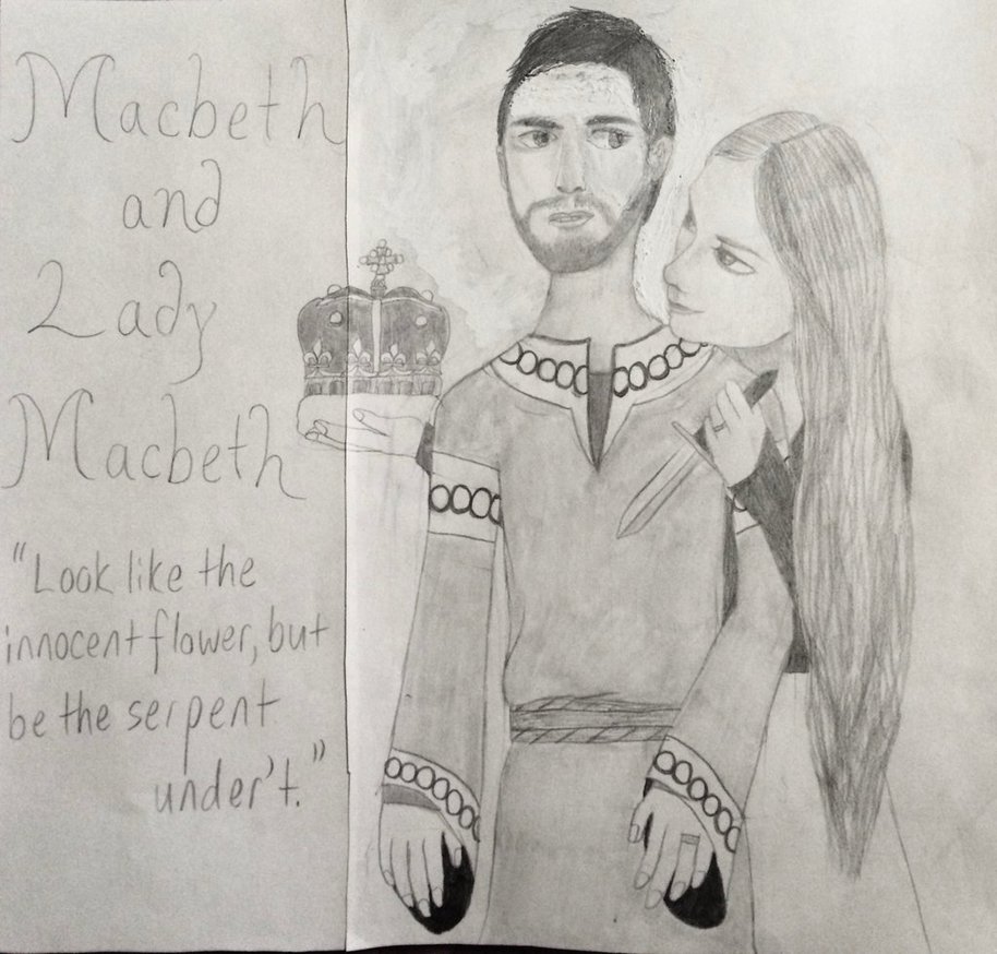 Macbeth And Lady Macbeth Drawing High-Quality