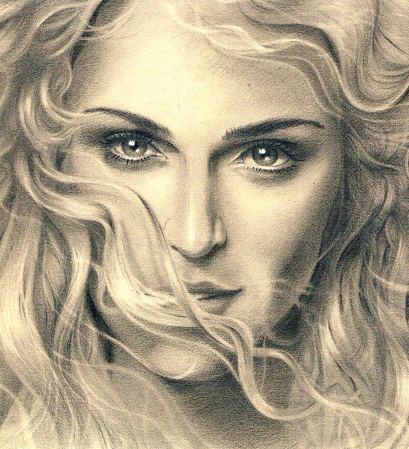 Madonna Drawing Beautiful Art