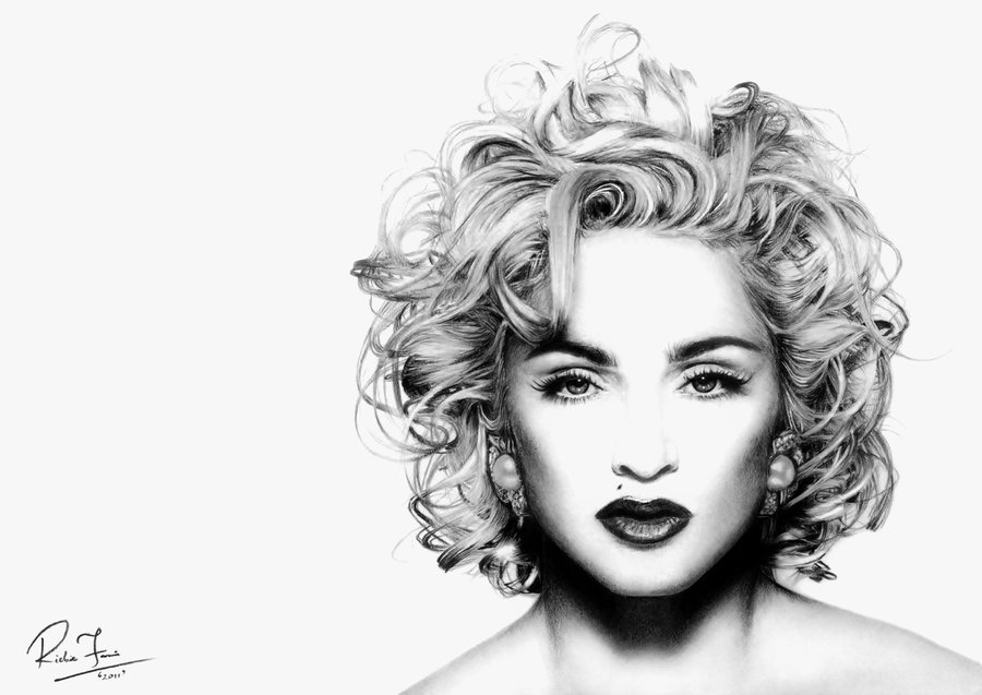 Madonna Drawing Beautiful Image