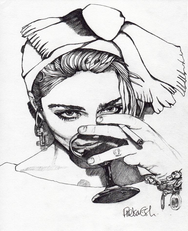 Madonna Drawing Pics
