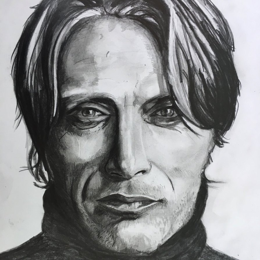 Mads Mikkelsen Drawing Amazing