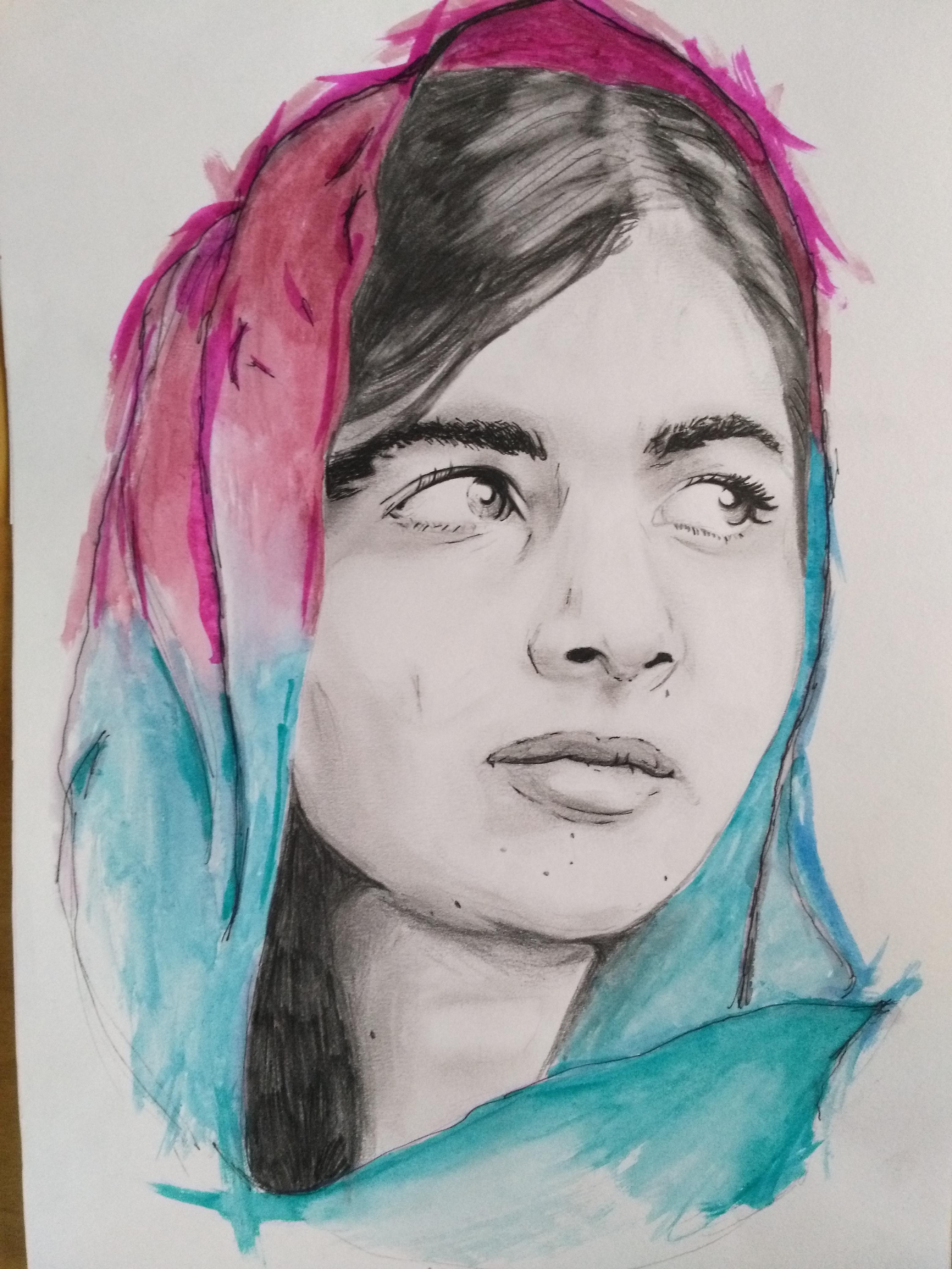 Malala Yousafzai Drawing Art