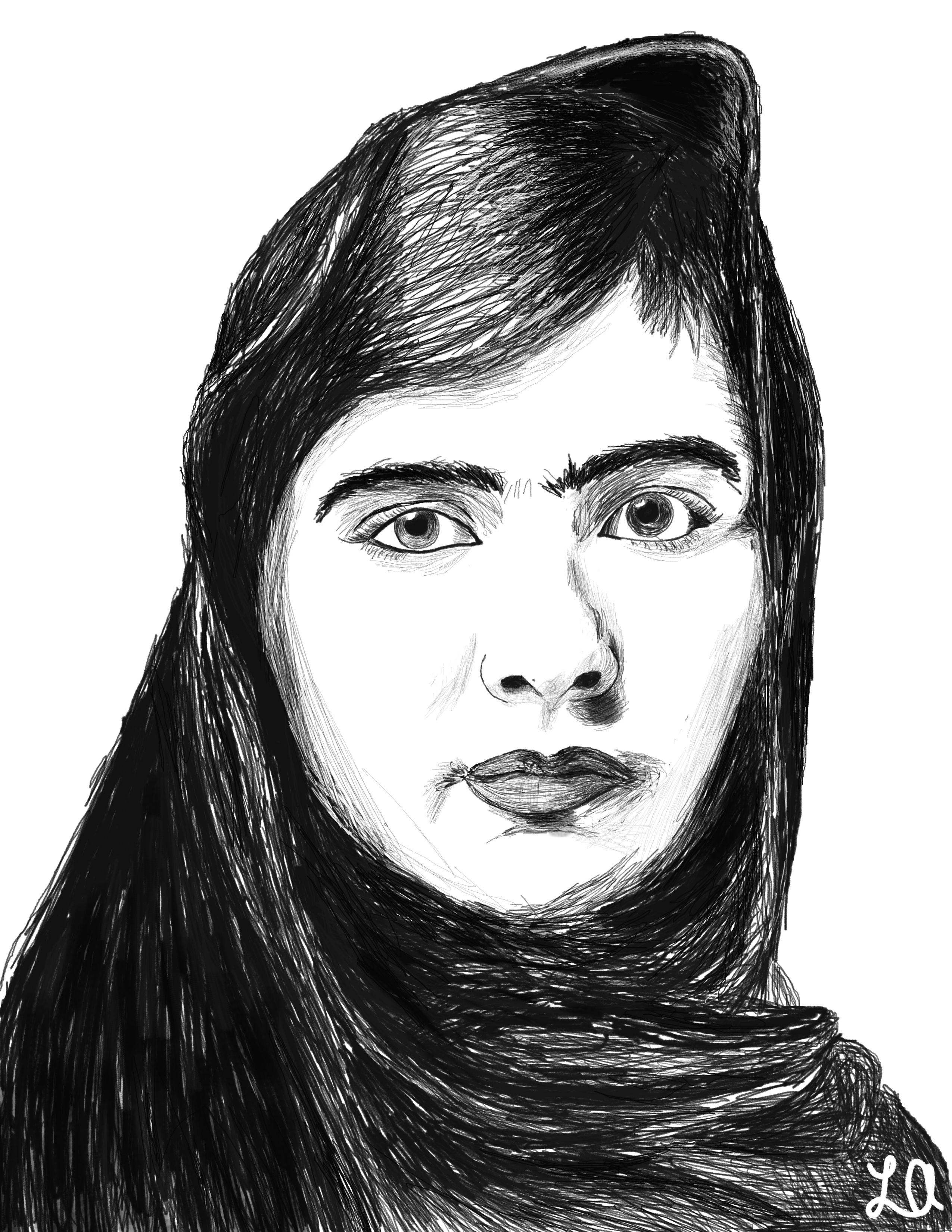 Malala Yousafzai Drawing Photo