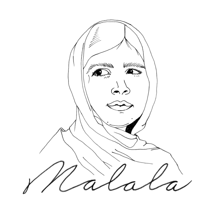 Malala Yousafzai Drawing Photos