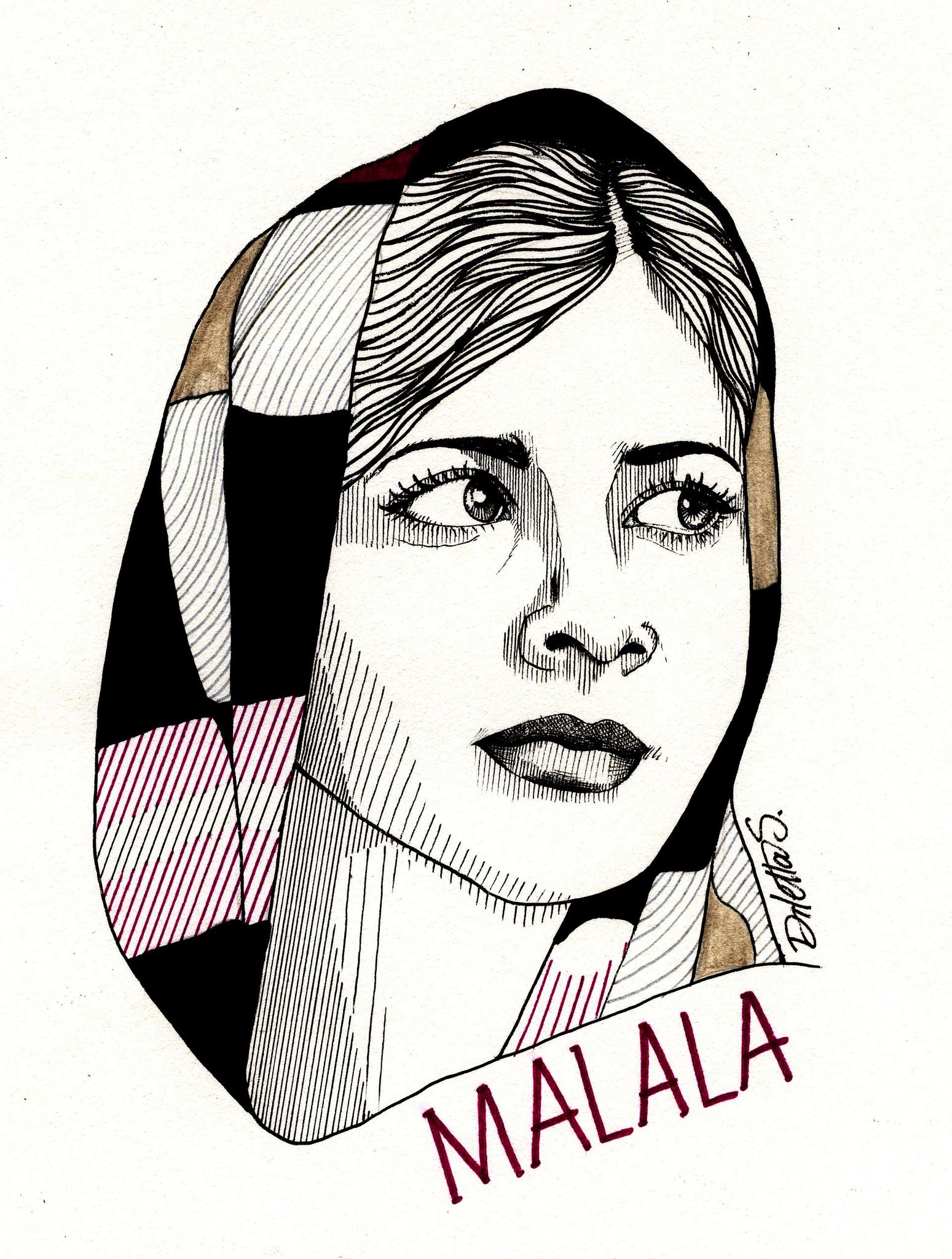 Malala Yousafzai Drawing Pic