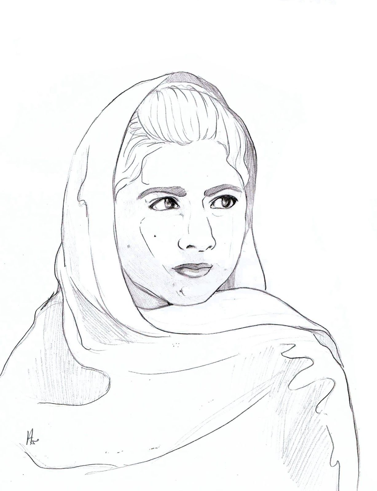 Malala Yousafzai Drawing Picture