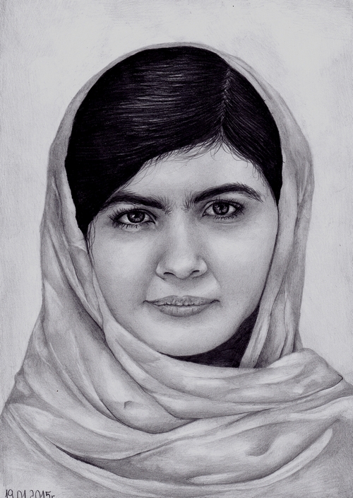 Malala Yousafzai Drawing Pictures