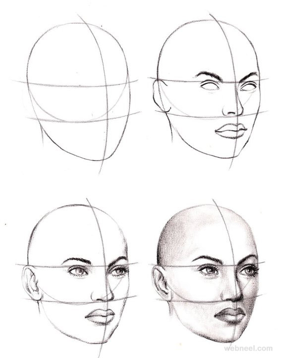 Male Face Drawing Image