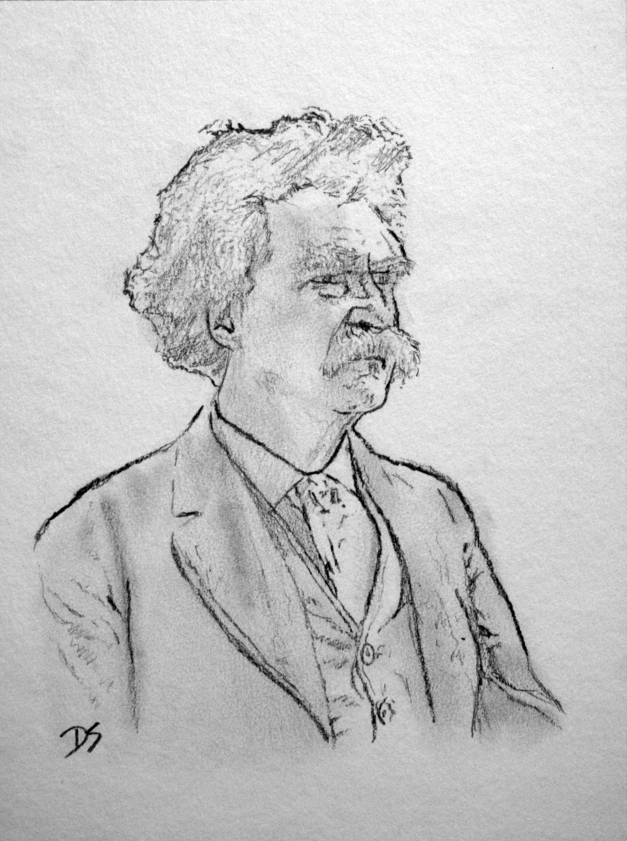 Mark Twain Drawing Pic