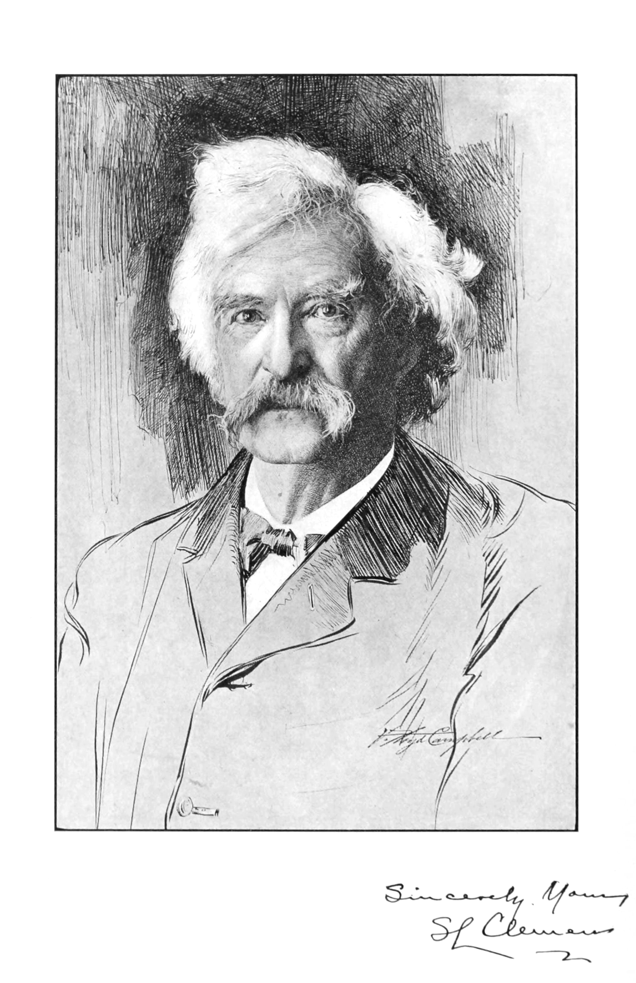 Mark Twain Drawing Picture