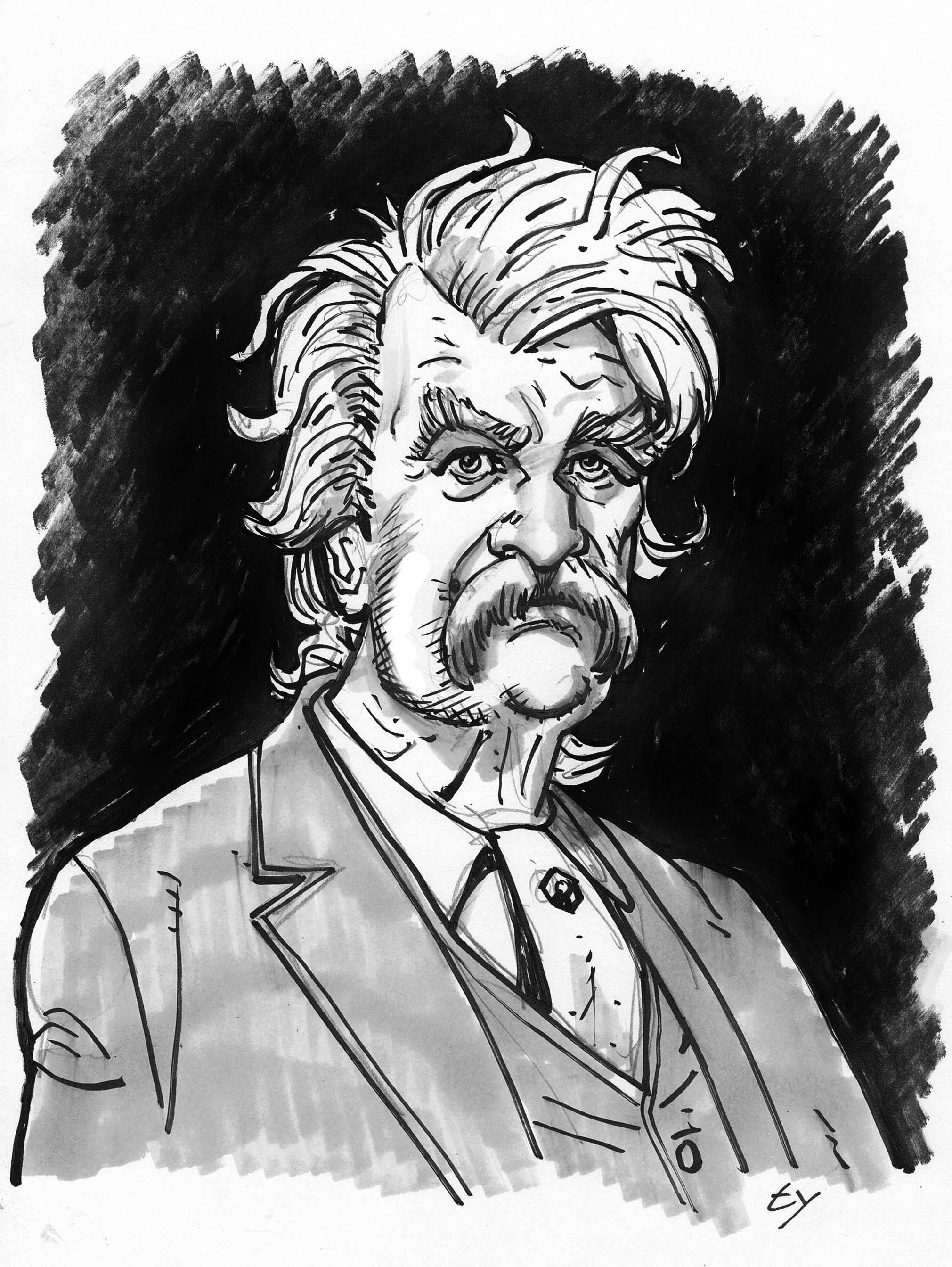 Mark Twain Drawing Realistic